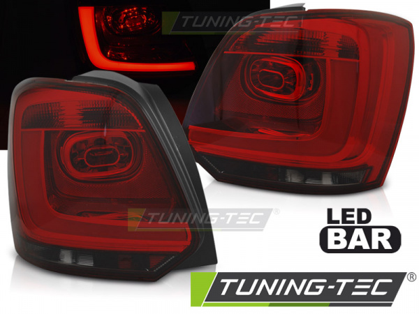 LED Upgrade Design Rückleuchten für VW Polo 6R 09-14 rot/rauch